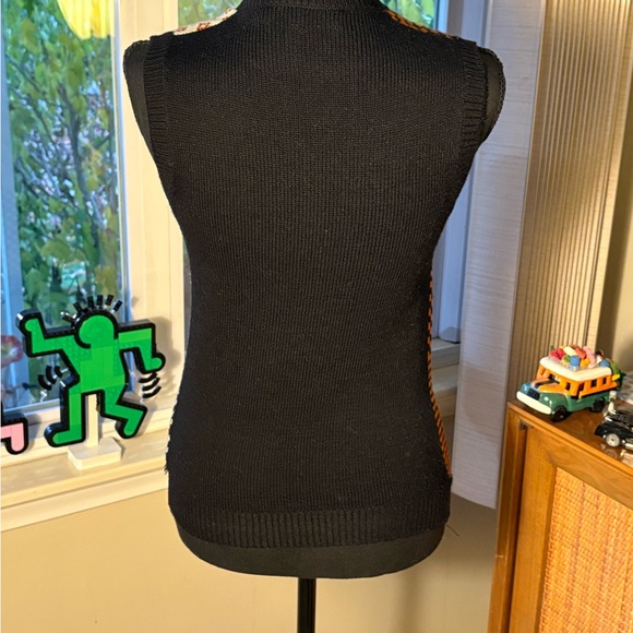 Checkered Patchwork Knit Vest - Picture 2 of 4